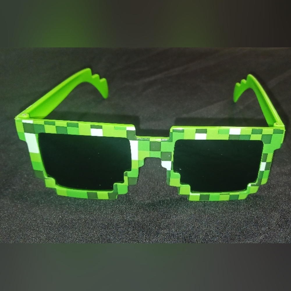 Green Pixelated Sunglasses